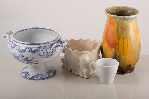 Two boxes of mixed ceramics and pottery
