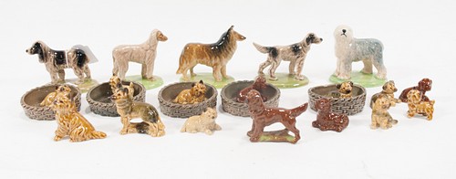 Wade Whimsies; collection of dog figures