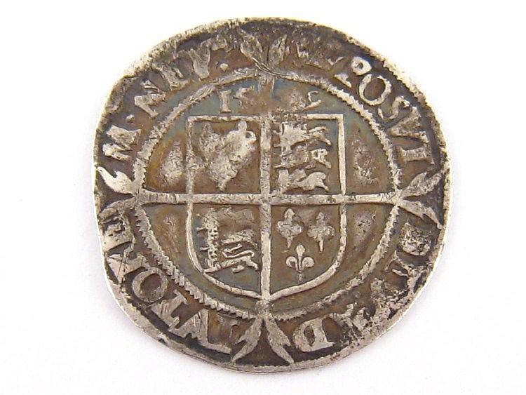 An Elizabeth I silver sixpence coin dated 1559.