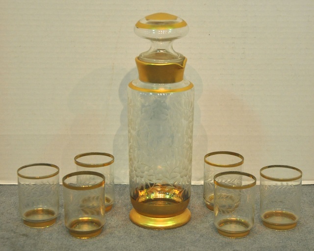 Etched Glass Decanter
