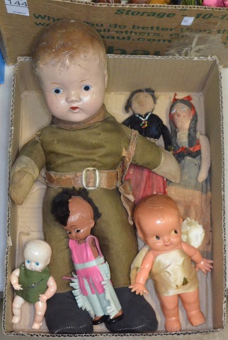 Antique Rubber & Cloth Soldier Doll
