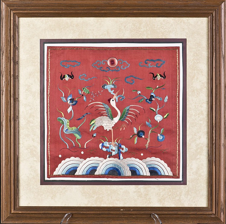 Embroidered Silk Rank Badge Framed