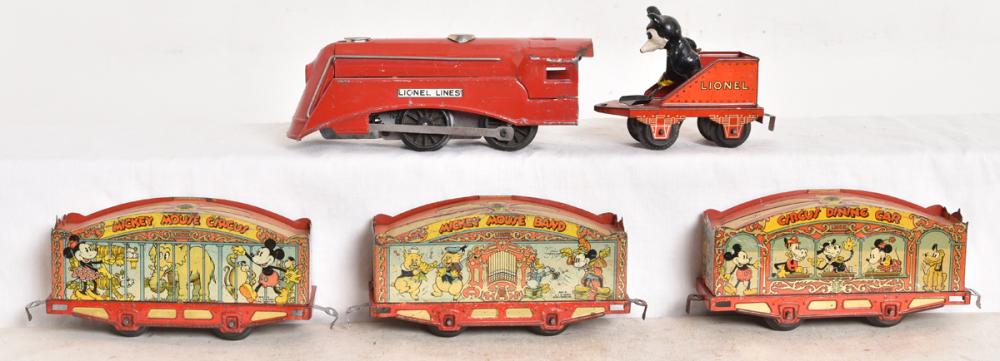 Lionel prewar Mickey Mouse circus train set