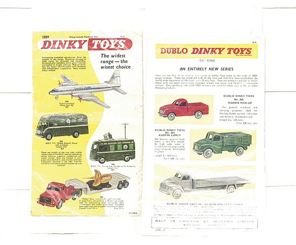 2221: A pair of Dinky Toys UK promotional flyers