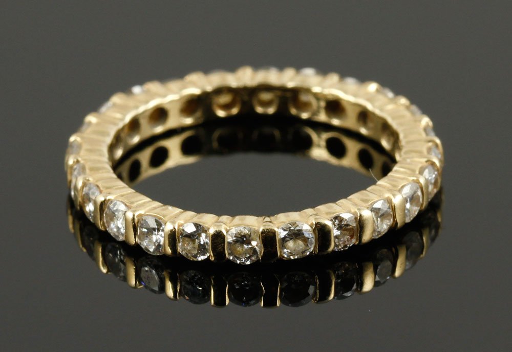 14K Yellow Gold and Diamond Eternity Ring