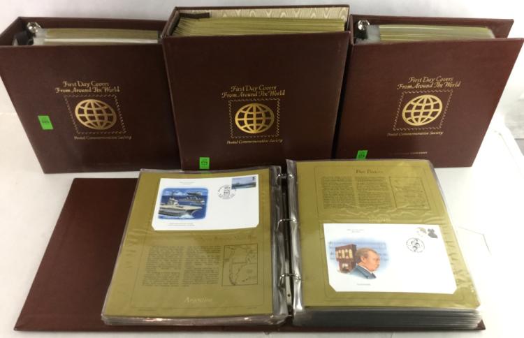 4-albums Postal Comm. Society First Day Covers