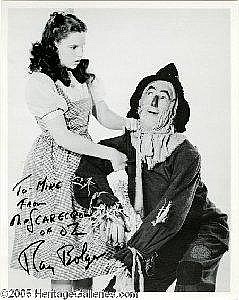 Music/Film Industry Memorabilia Ray Bolger Signed Photograph