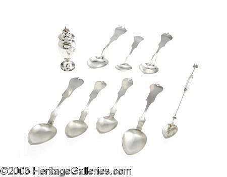 A Collection of American Coin Silver Spoons