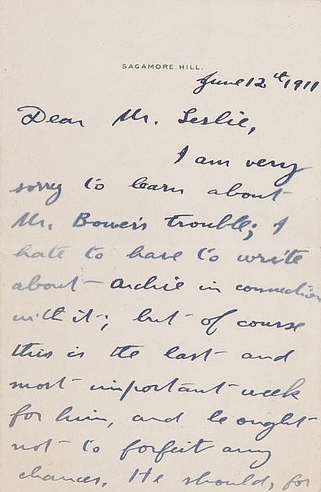 Theodore Roosevelt Autograph Letter Signed "Theodore Ro