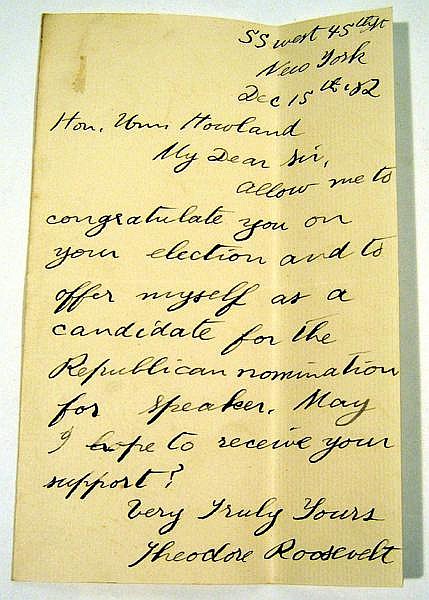 William Howland AUTOGRAPH LETTER SIGNED THEODORE...