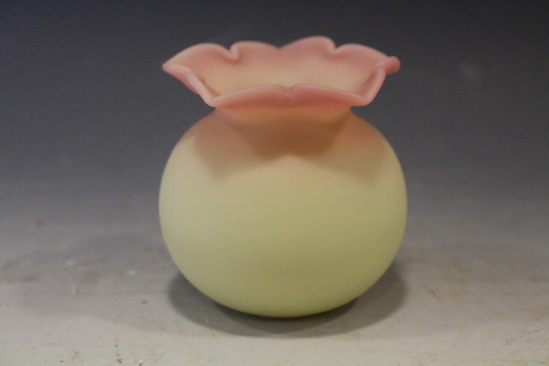 Victorian Art Glass Webb Burmese Toothpick Holder