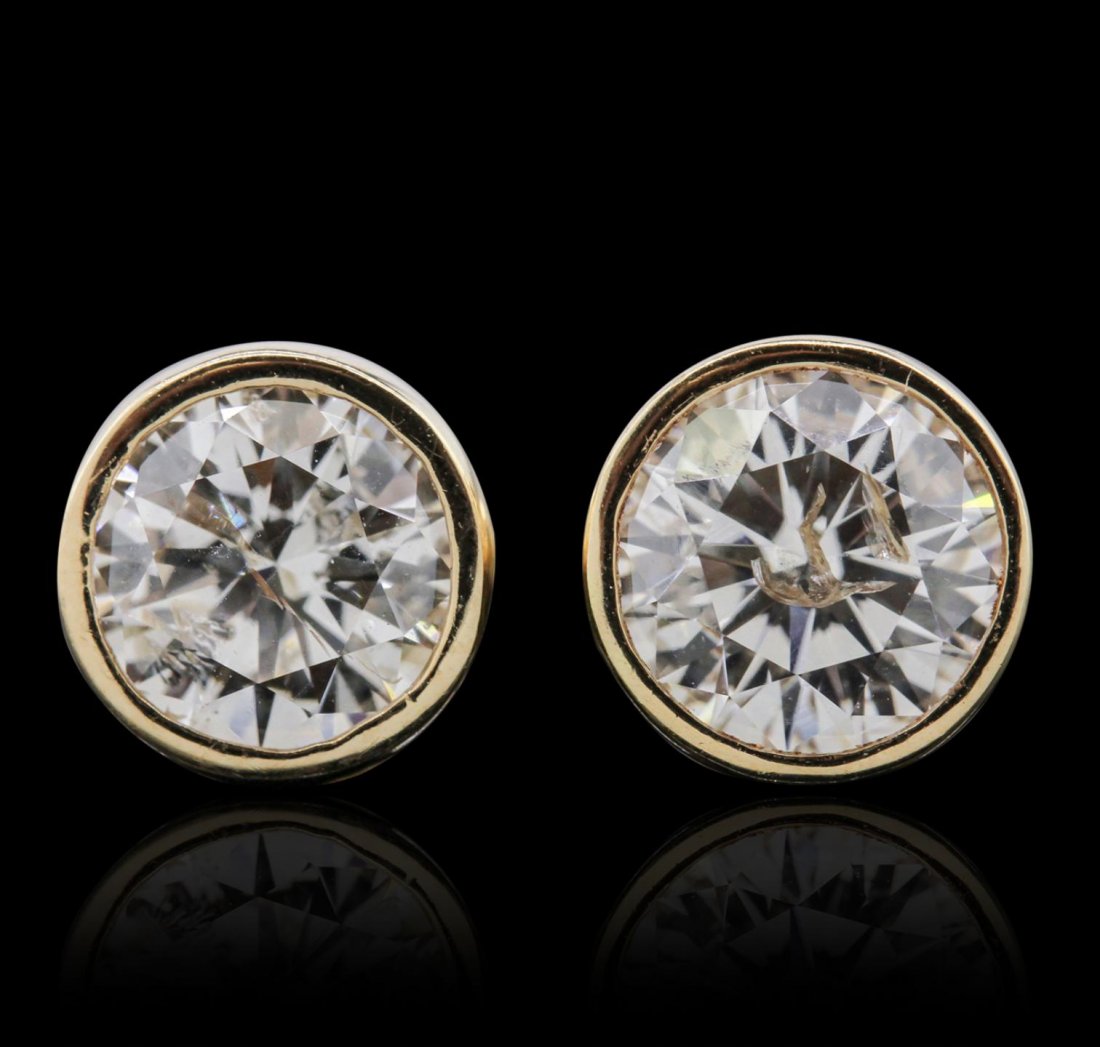 14KT Yellow Gold 2.00ctw Diamond Earrings GB4916