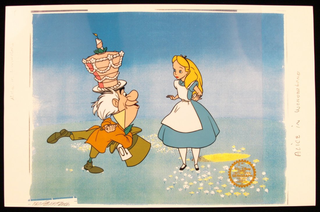 Walt Disney "Alice in Wonderland" Serigraph Cel DisneyS