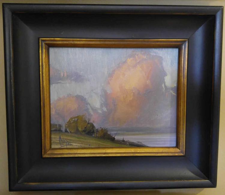 Josh Clare "Lakeside Sunset" Painting