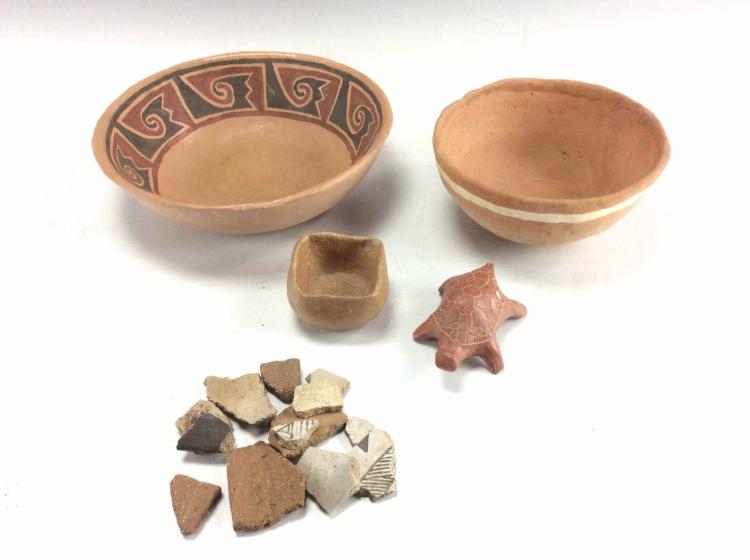 Native American Pottery Bowls & Fragments