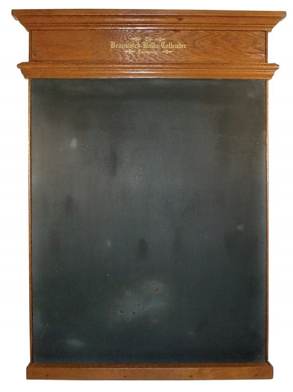 Billiard chalkboard, Brunswick-Balke-Collender ch