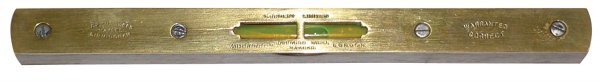 Billiard table level, brass & rosewood table leve