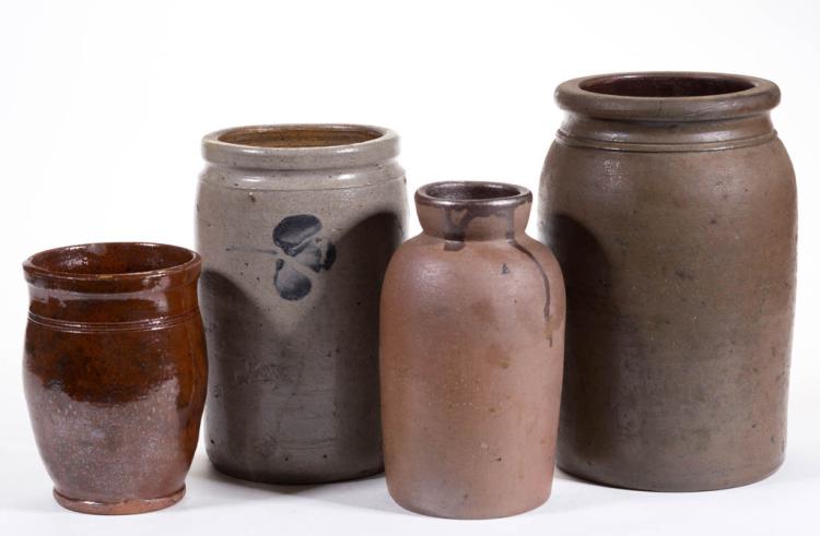ASSORTED AMERICAN POTTERY VESSELS, LOT OF FOUR
