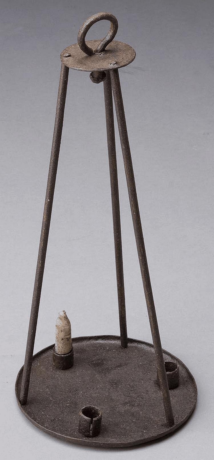 WROUGHT-IRON HANGING CANDLE HOLDER