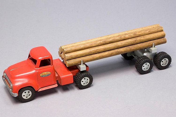 TONKA PRESSED STEEL LOG HAULER TOY TRUCK