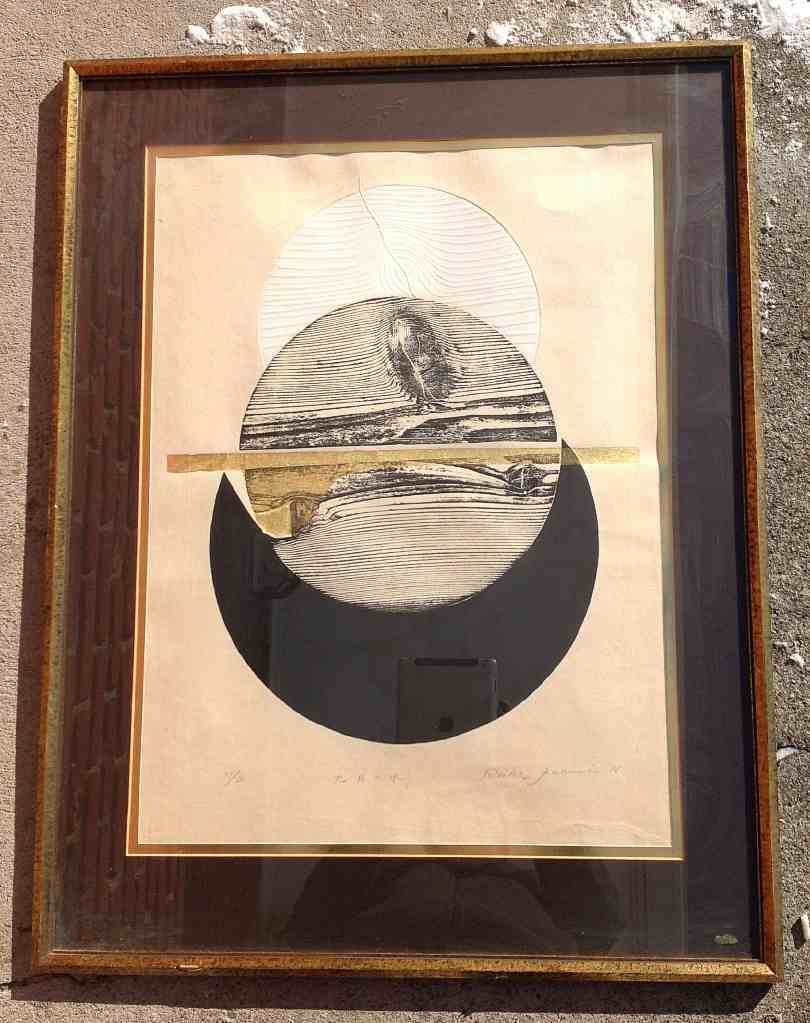 Abstract Limited Edition Print Signed REIKE SWAMI (?)