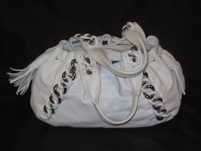 Michael Kors White Leather Handbag/Satchel