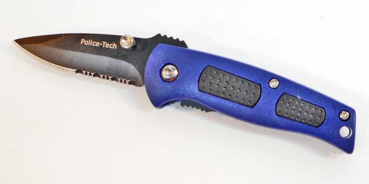 POLICE-TECH LOCKING FOLDABLE POCKET KNIFE