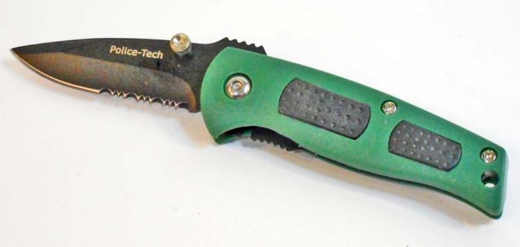 POLICE-TECH LOCKING FOLDABLE POCKET KNIFE
