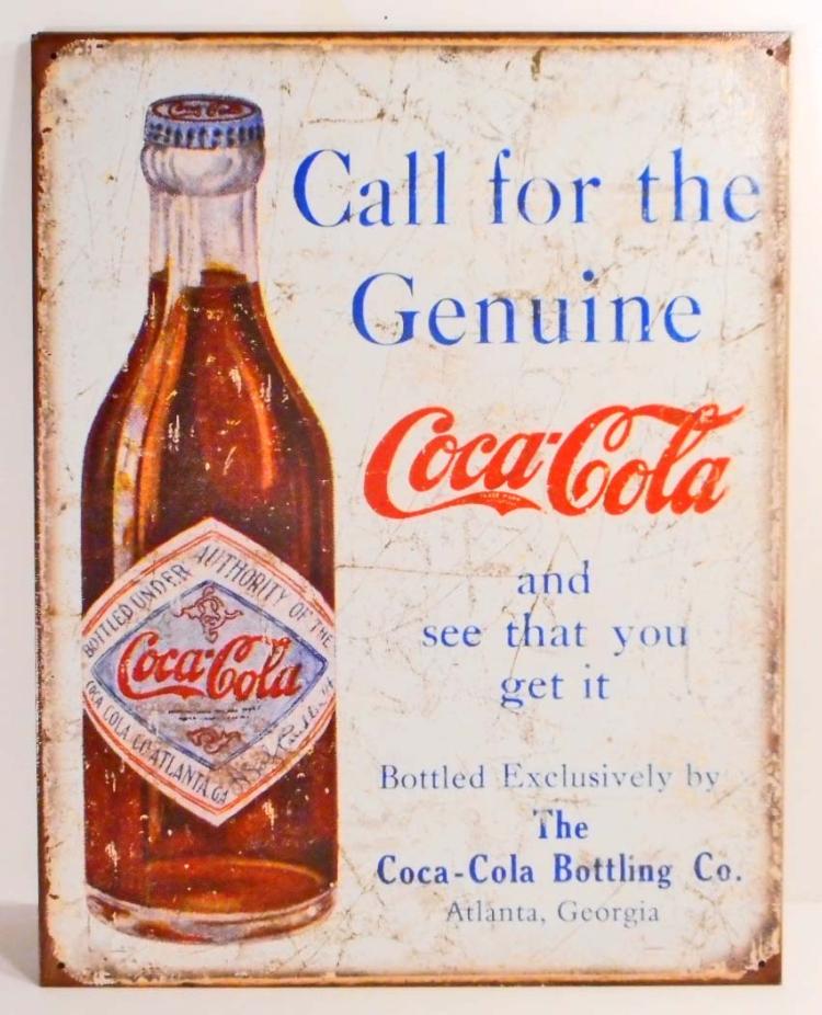 COCA COLA METAL ADVERTISING SIGN