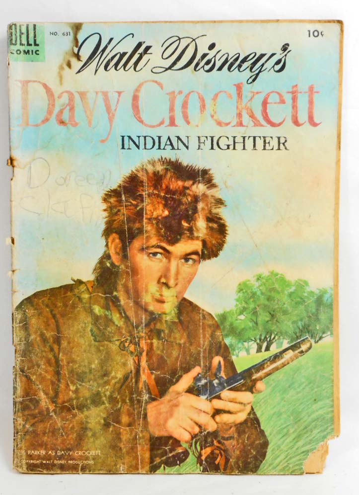 1955 DELL COMIC WALT DISNEYS DAVY CROCKETT COMIC BOOK - 10 CENT COVER