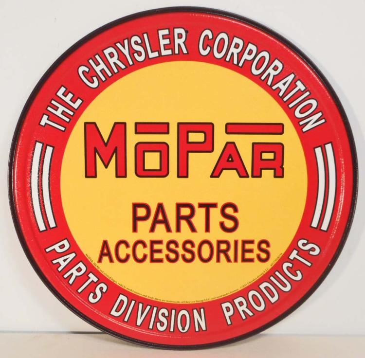MOPAR PARTS ACCESSORIES METAL ADVERTISING SIGN - 12"