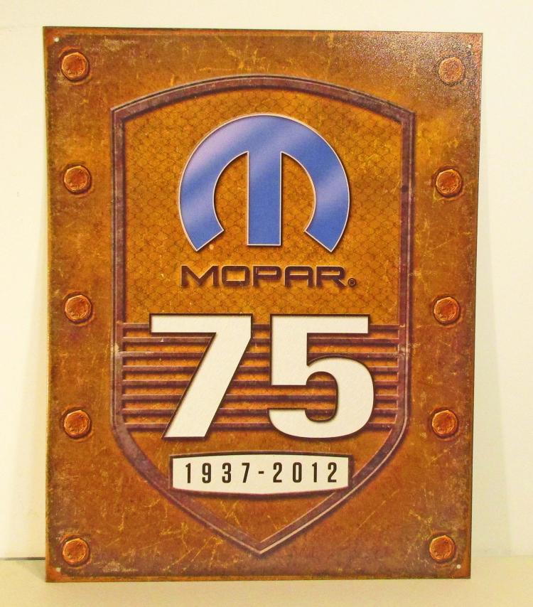MOPAR 75 ADVERTISING METAL SIGN