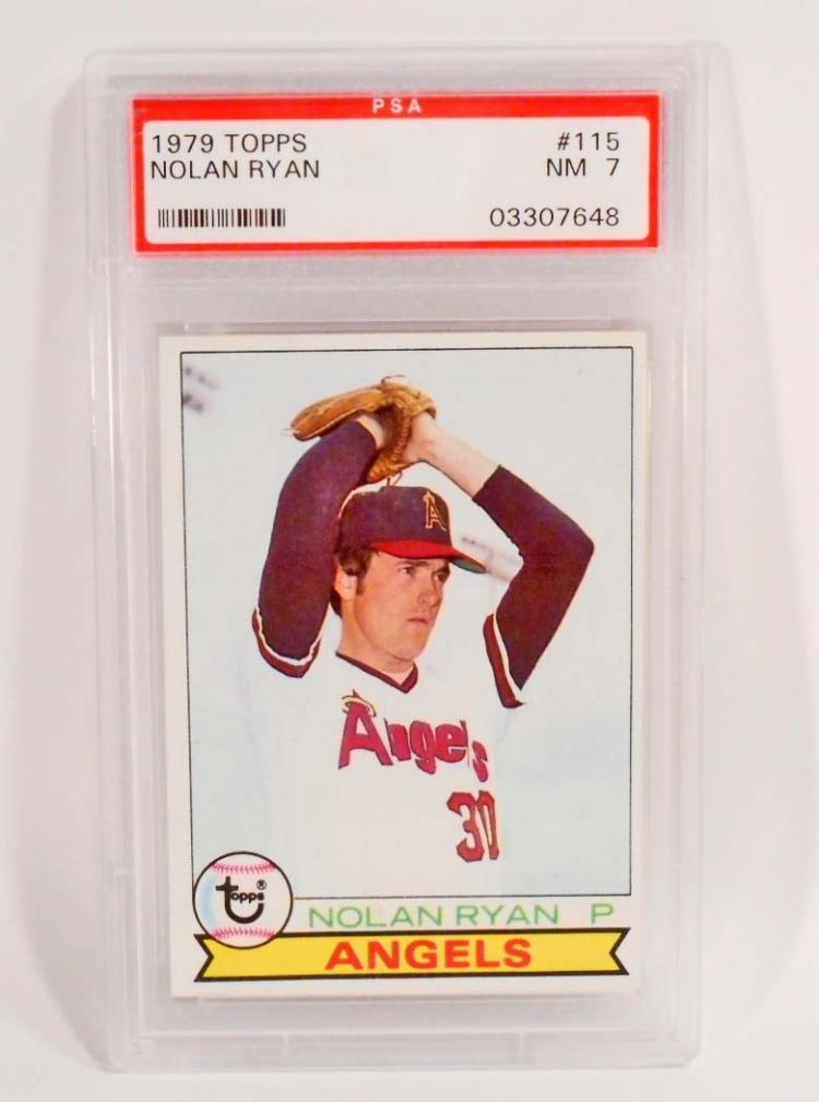 1979 TOPPS NOLAN RYAN #115 BASEBALL CARD - PSA NM 7