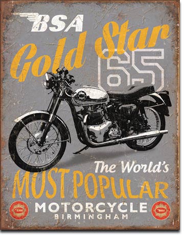 BSA MOTORCYCLES METAL SIGN 12.5" X 16"