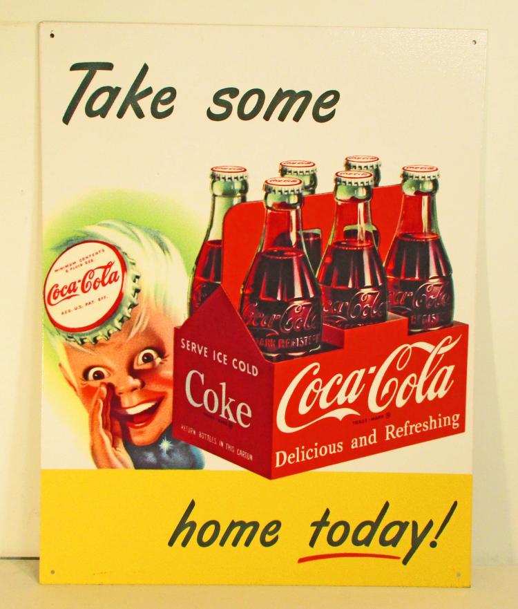 COCA-COLA ADVERTISING METAL SIGN
