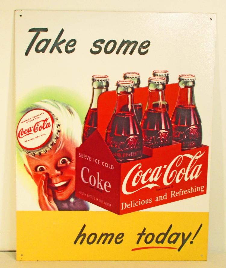 COCA-COLA ADVERTISING METAL SIGN