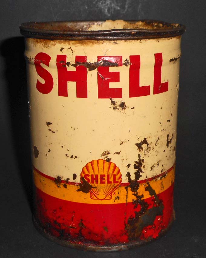 VINTAGE SHELL OIL ADVERTISING CAN - 4.5" TALL