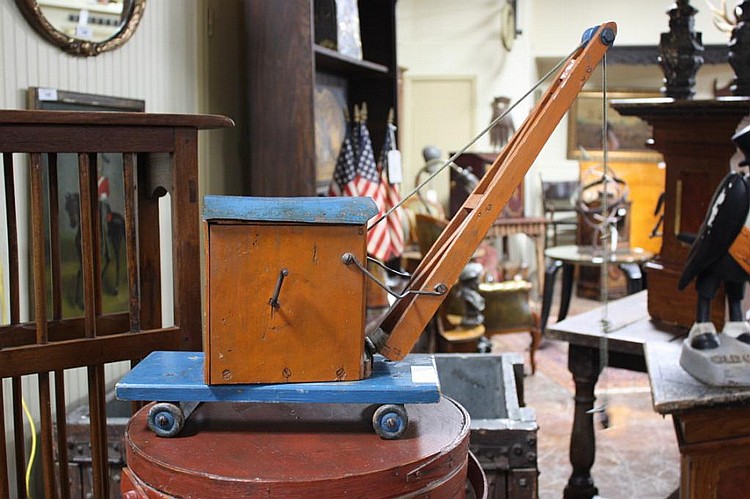 Wooden Toy Crane Truck