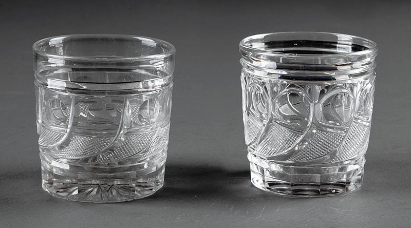 American "Horn of Plenty" Glass Tumblers