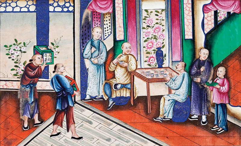 Four Chinese Export Pith Paper Paintings