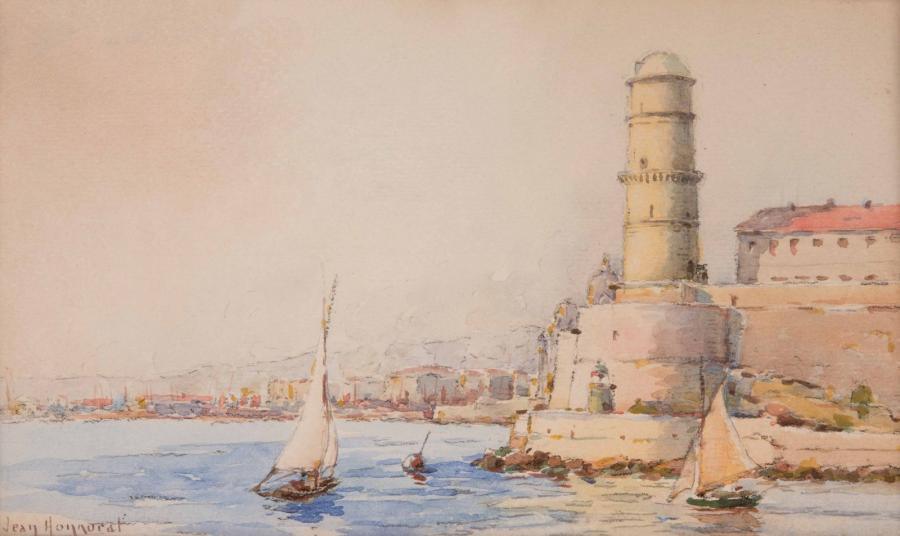 Jean HONNORAT (XX) L’entrée du port de Marseille