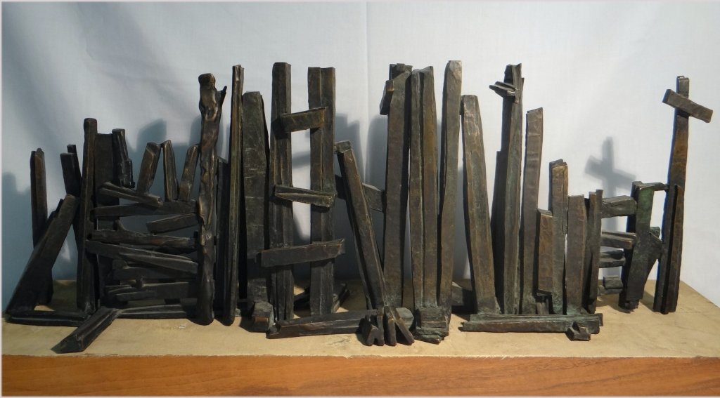 Bronze sculpture "the fence"