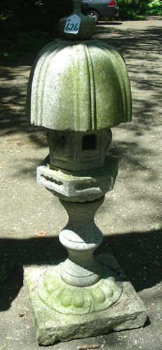 HEAVY HAND CARVED SOLID GRANITE PAGODA
