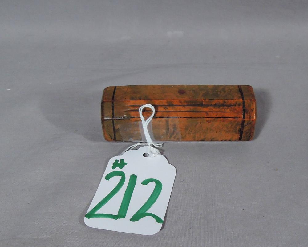 VERY RARE 19TH CENTURY BURLWOOD CYLINDER SNUFF BOX