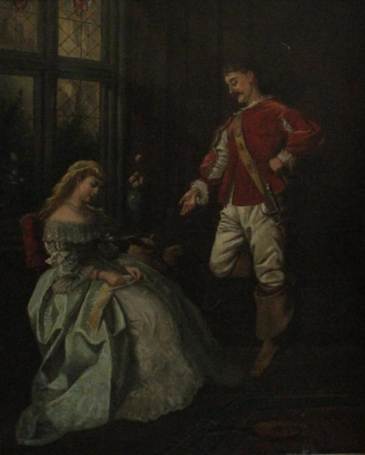 WILLIAM LOGSDAIL OIL ON CANVAS 'THE PROPOSAL'