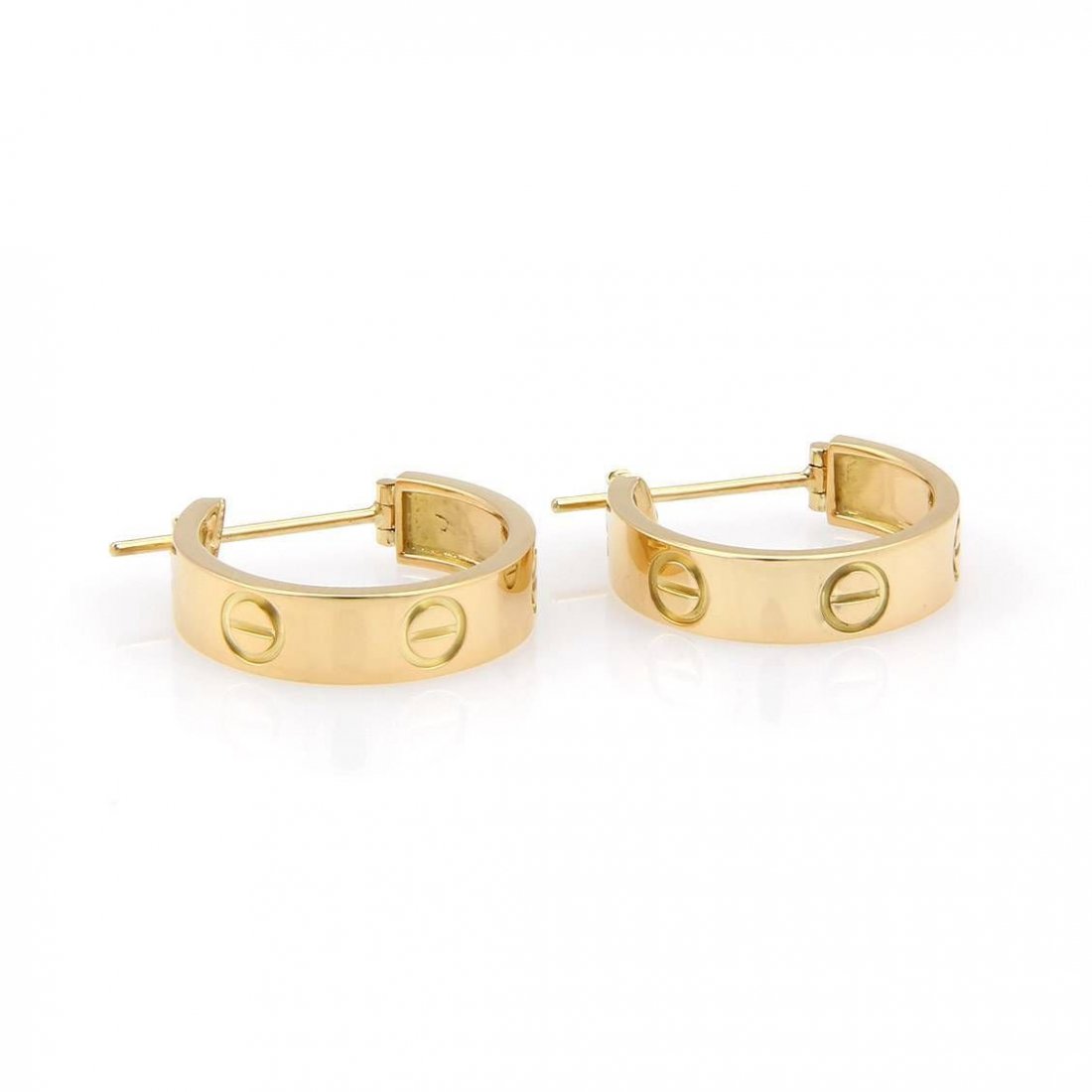 Cartier 18K Yellow Gold Love Hoop Earrings