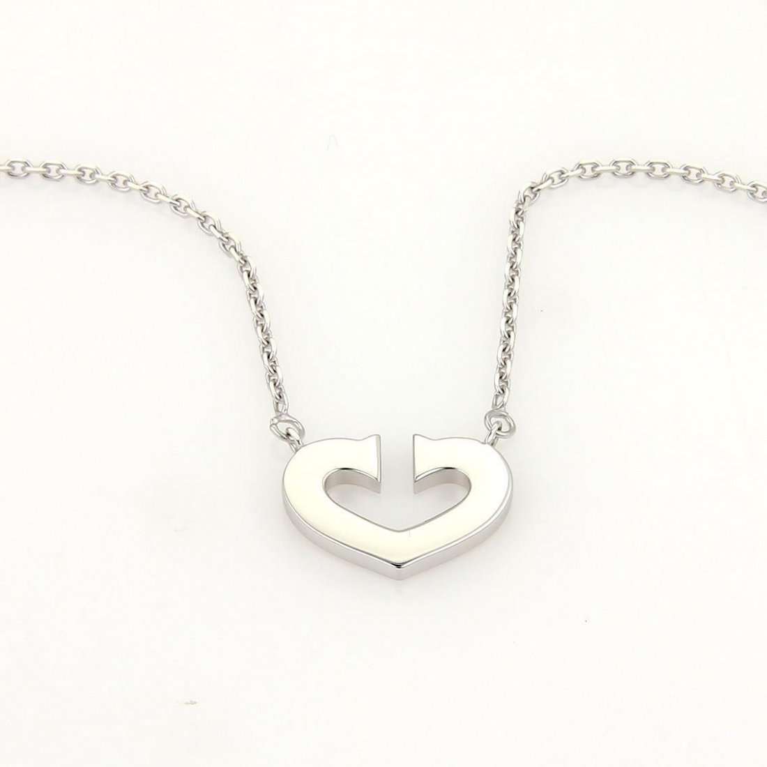 Cartier 18k White Gold C Hearts of Cartier Pendant &