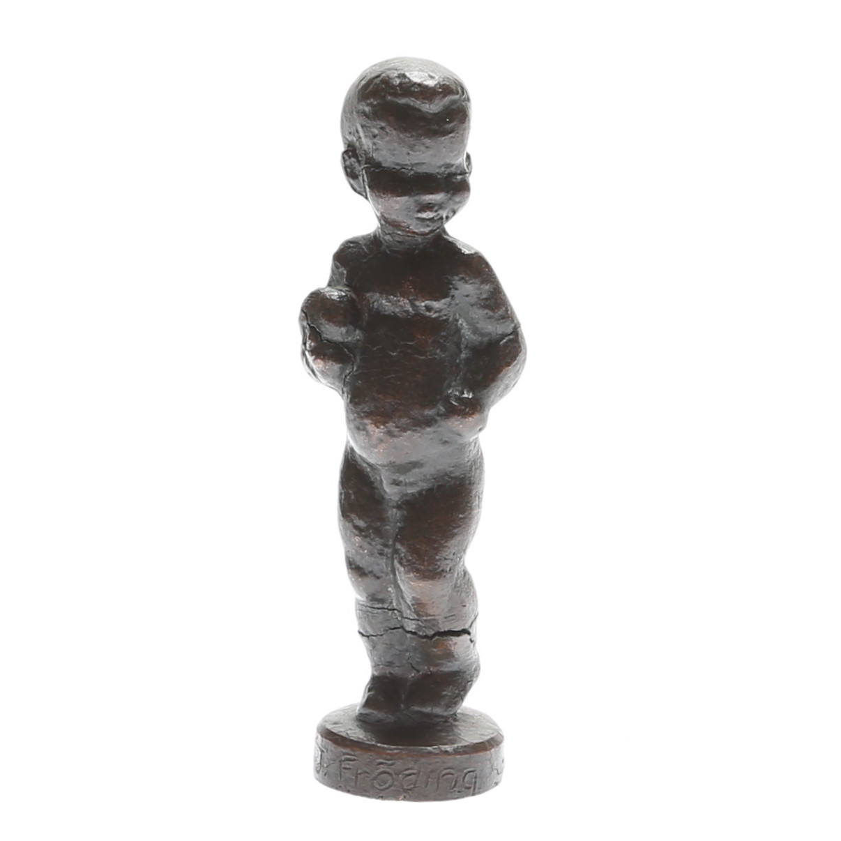 JONAS FRÖDING. SKULPTUR, brons, signerad, 1900-tal.