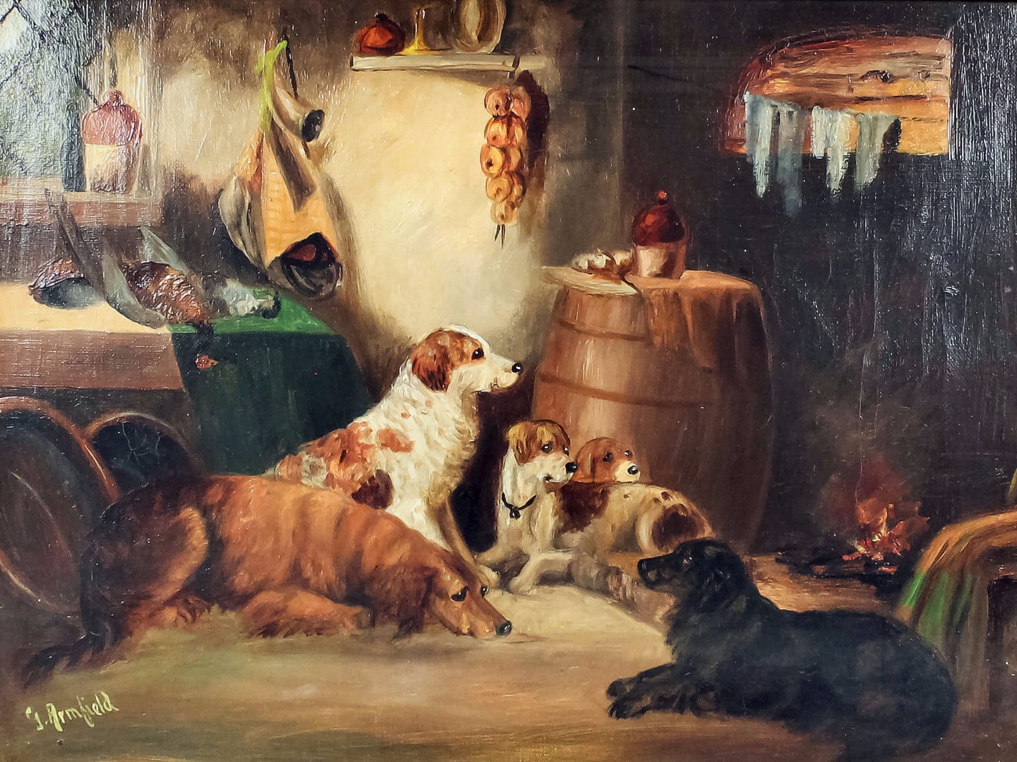 19th Century English school - Oil painting - Half length portrait...