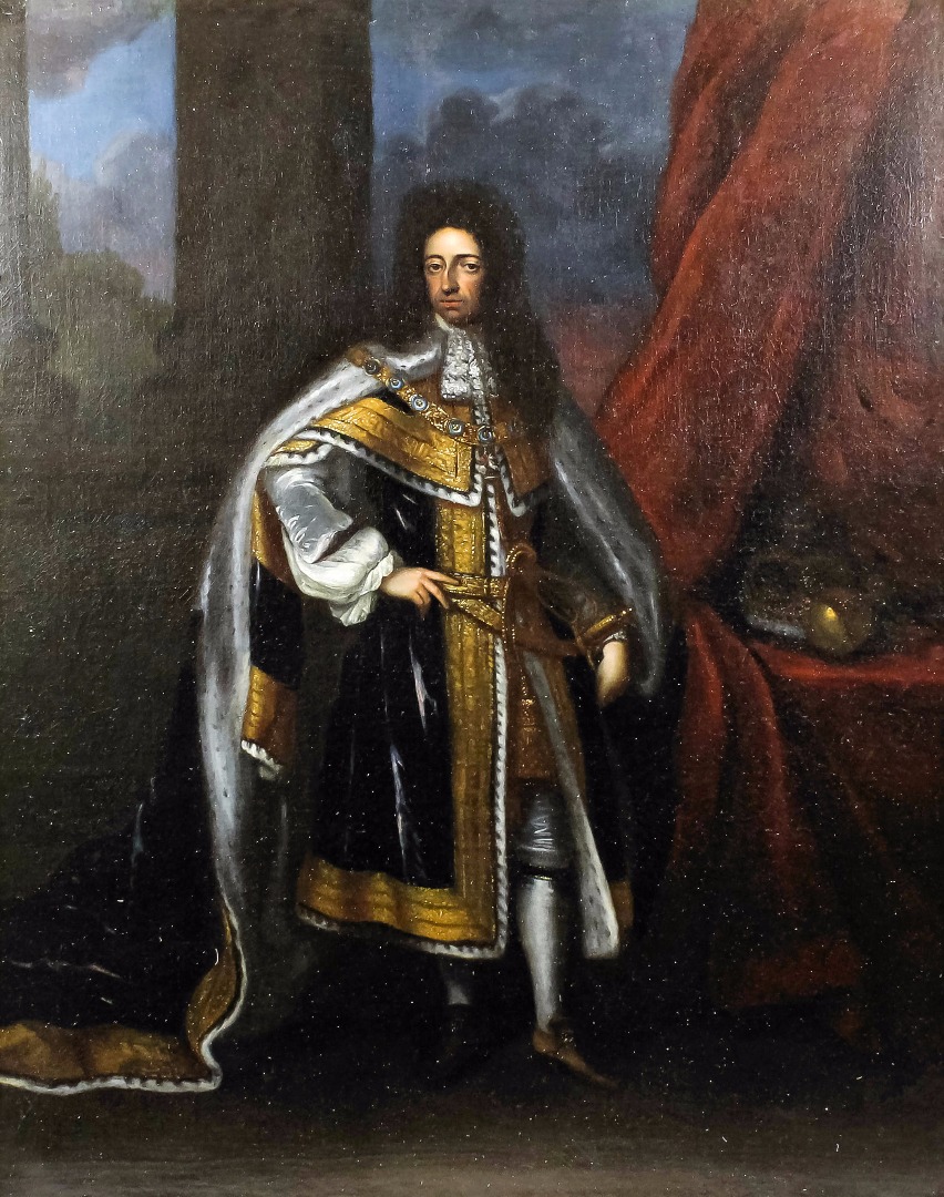 English School (17th Century) - Oil painting - Full length portrait